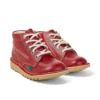 Junior Unisex Kick Hi Zip Leather Red Junior Unisex Kick Hi Zip Leather Red
