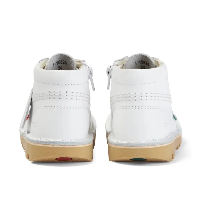 Παιδικό Unisex Kick Hi Zip Δέρμα Λευκό Παιδικό Unisex Kick Hi Zip Δέρμα Λευκό