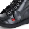 Junior Unisex Kick Hi Zip Patent Leather Black Junior Unisex Kick Hi Zip Patent Leather Black