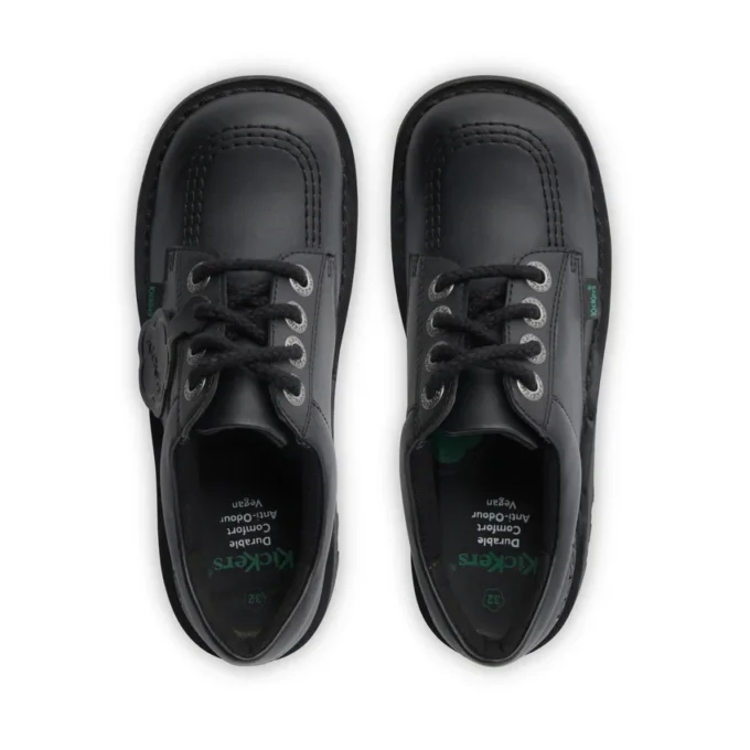 Junior Unisex Kick Lo Δέρμα Alternative Μαύρο