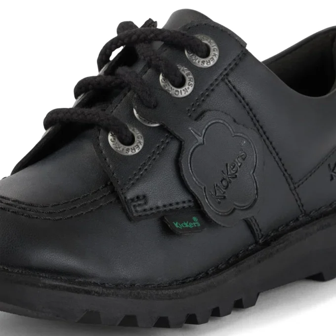 Junior Unisex Kick Lo Δέρμα Alternative Μαύρο