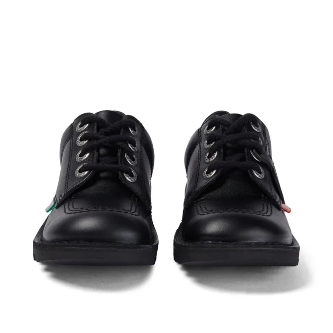 Junior Unisex Kick Lo Δέρμα Μαύρο