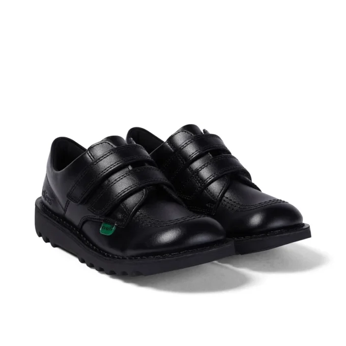 Junior Unisex Kick Lo Twin Vel Δέρμα Μαύρο