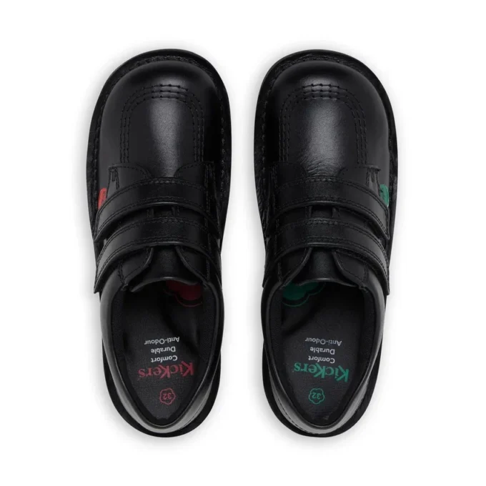 Junior Unisex Kick Lo Twin Vel Δέρμα Μαύρο