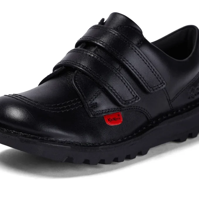 Junior Unisex Kick Lo Twin Vel Δέρμα Μαύρο