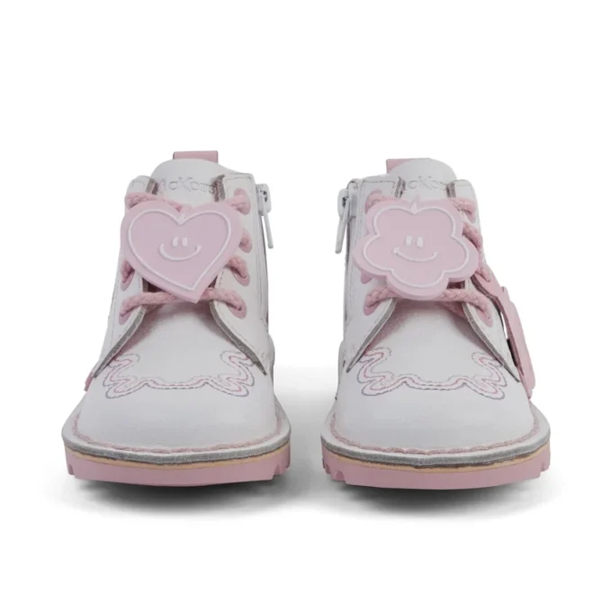 Kick Hi Wave Leather White για κοριτσάκια