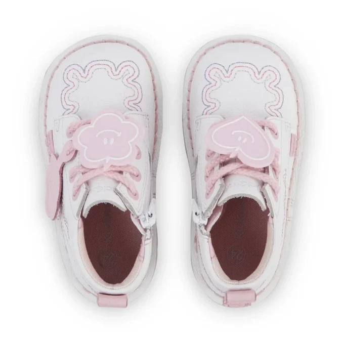 Kick Hi Wave Leather White για κοριτσάκια