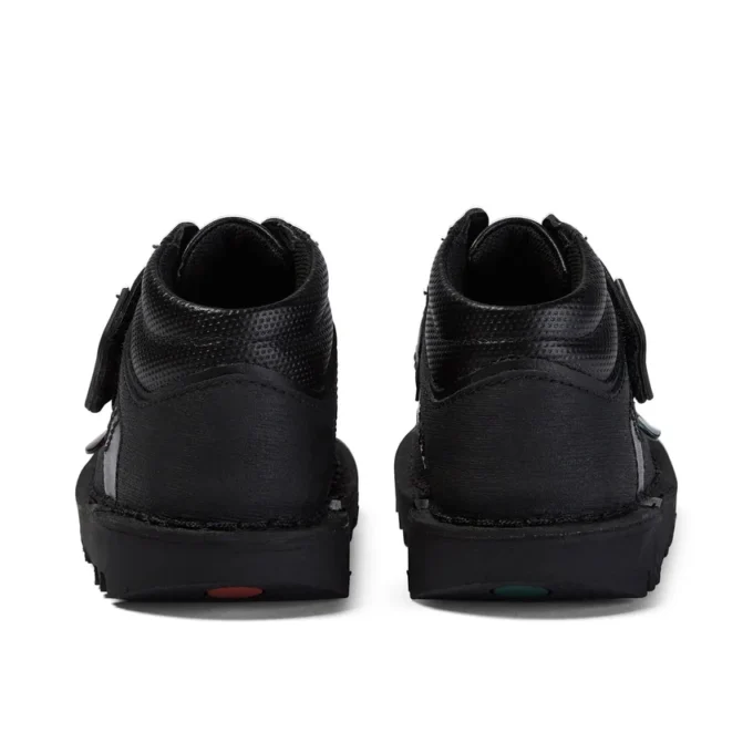 Kick Mid Scuff για μικρά αγόρια, δέρμα, μαύρο