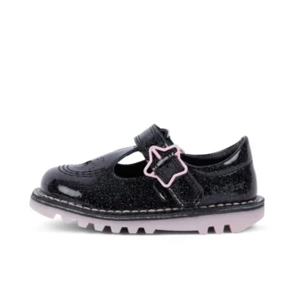 Kick Tbar Galactic Leather Black για μικρά κορίτσια