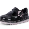 Kick Tbar Galactic Leather Black για μικρά κορίτσια