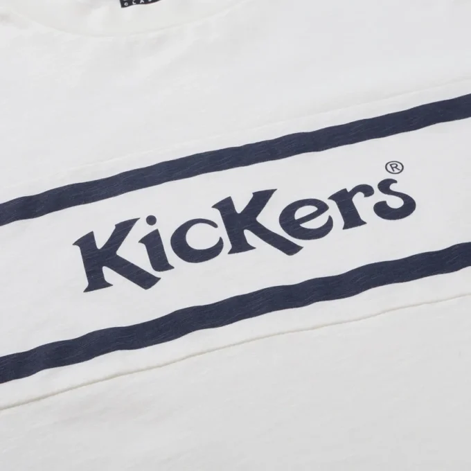 Κλασικό κοντομάνικο T-shirt Kickers για ενήλικες άνδρες, λευκό Κλασικό κοντομάνικο T-shirt Kickers για ενήλικες άνδρες, λευκό