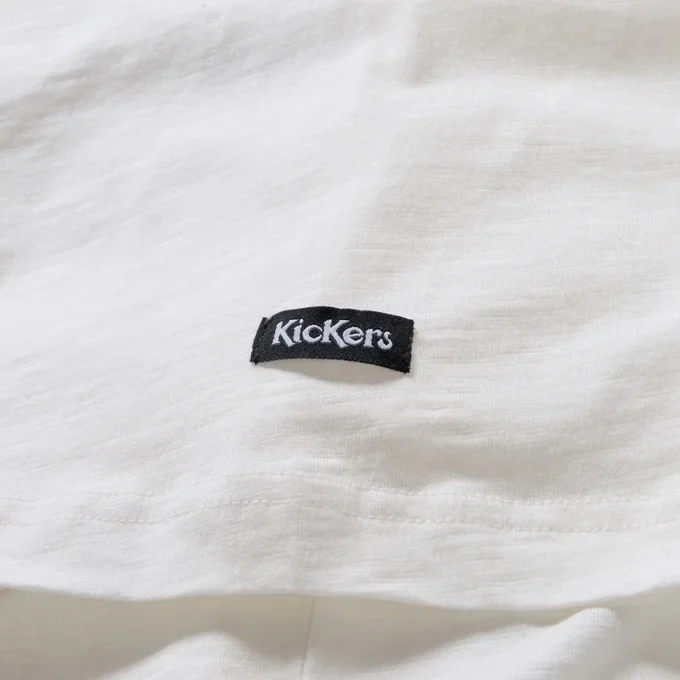 Κλασικό κοντομάνικο T-shirt Kickers για ενήλικες άνδρες, λευκό Κλασικό κοντομάνικο T-shirt Kickers για ενήλικες άνδρες, λευκό