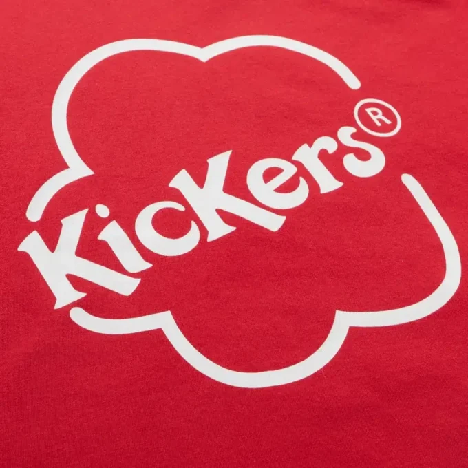 Κλασικό στενό μπλουζάκι Kickers για ενήλικες γυναίκες, κόκκινο