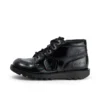 Κορίτσια Junior Kick Hi Zip Leather Alternative Λουστρίνι Μαύρο