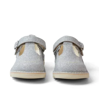 Κοριτσίστικα παπούτσια Kick T-Bar Glitter Cosmic Textile Silver