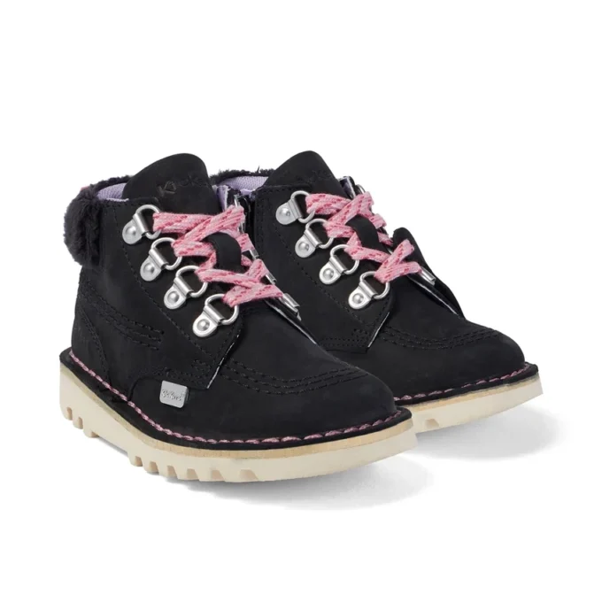 Κοριτσίστικες μπότες Kick Hi Winter Nubuck Μαύρες