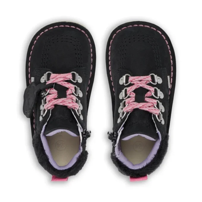 Κοριτσίστικες μπότες Kick Hi Winter Nubuck Μαύρες