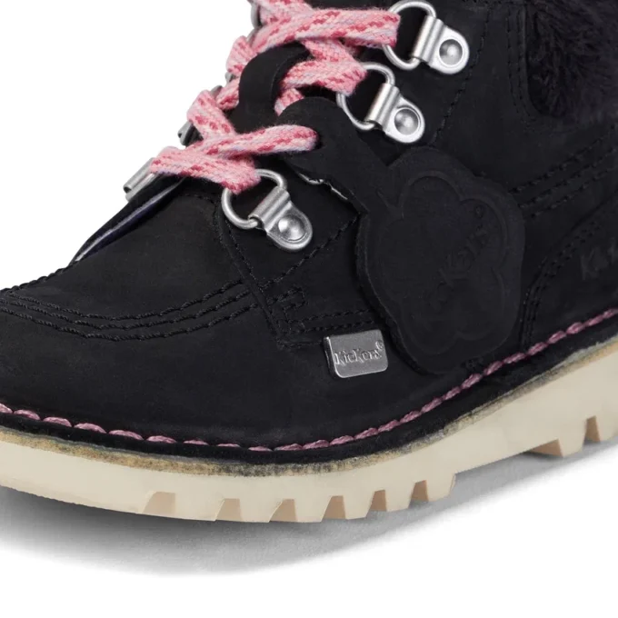 Κοριτσίστικες μπότες Kick Hi Winter Nubuck Μαύρες
