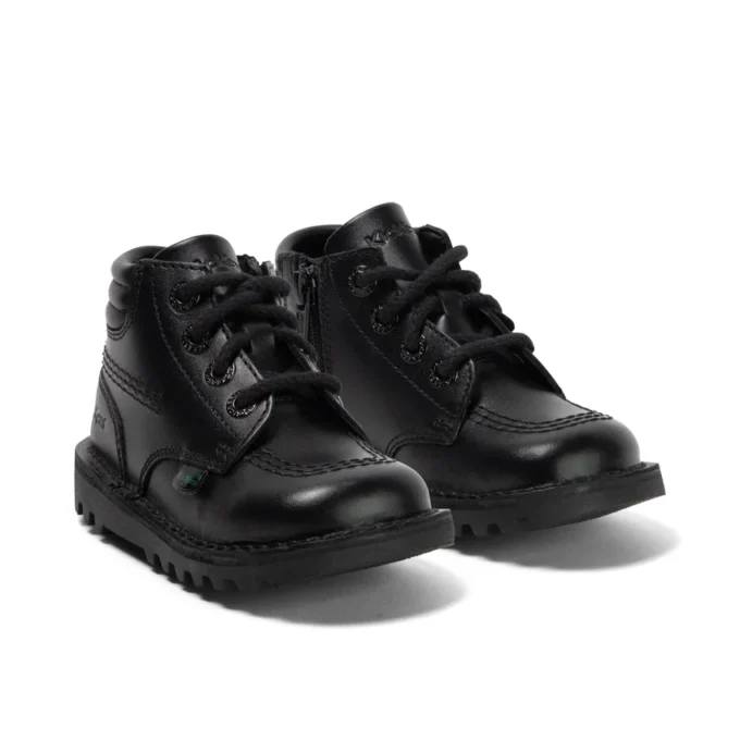 Κουνελάκια αγοριών Kick Hi Padded Leather Black