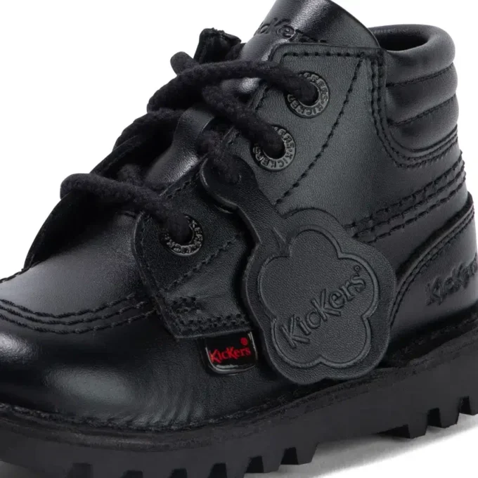 Κουνελάκια αγοριών Kick Hi Padded Leather Black