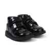 Μαύρες μπότες Kick Hi Vel Brogue από λουστρίνι για κοριτσάκια