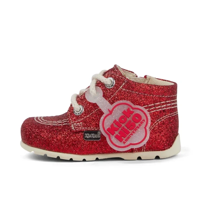 Μωρουδιακά Unisex Kick Hi Glitter Boots Κόκκινα