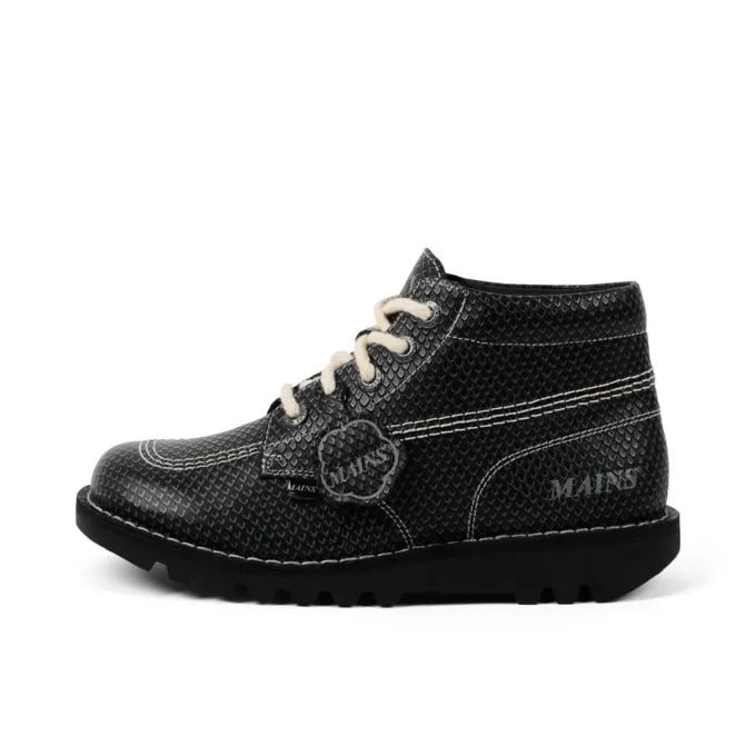 Μποτάκια Kick Hi για ενήλικες, δέρμα με υφή, Mains, γκρι Μποτάκια Kick Hi για ενήλικες, δέρμα με υφή, Mains, γκρι