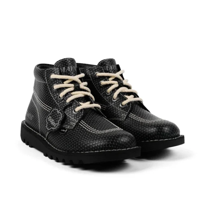 Μποτάκια Kick Hi για ενήλικες, δέρμα με υφή, Mains, γκρι Μποτάκια Kick Hi για ενήλικες, δέρμα με υφή, Mains, γκρι