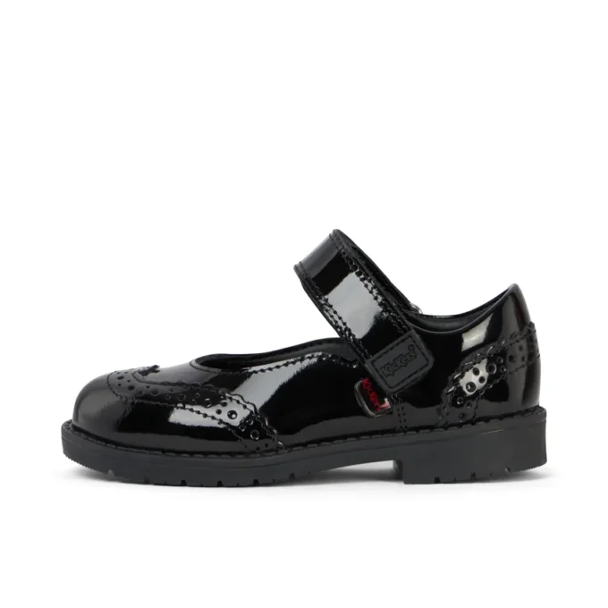 Μποτάκια Lachly Mj Brogue για κοριτσάκια, από λουστρίνι, μαύρα