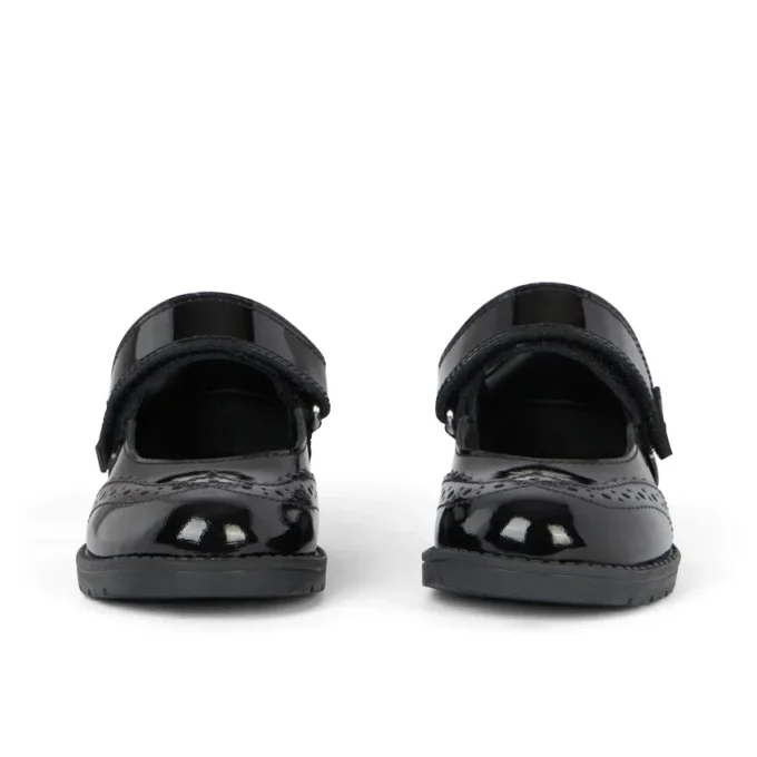 Μποτάκια Lachly Mj Brogue για κοριτσάκια, από λουστρίνι, μαύρα
