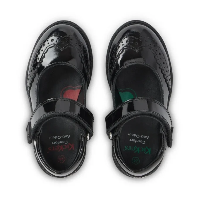Μποτάκια Lachly Mj Brogue για κοριτσάκια, από λουστρίνι, μαύρα