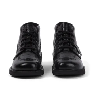 Μπότες Kick Hi Croc από δέρμα για ενήλικες, Unisex, Μαύρο