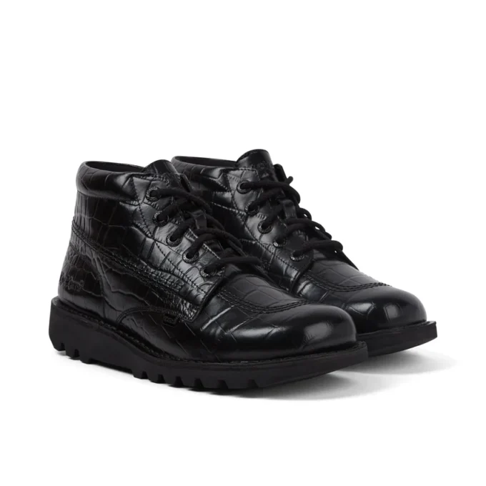Μπότες Kick Hi Croc από δέρμα για ενήλικες, Unisex, Μαύρο Μπότες Kick Hi Croc από δέρμα για ενήλικες, Unisex, Μαύρο