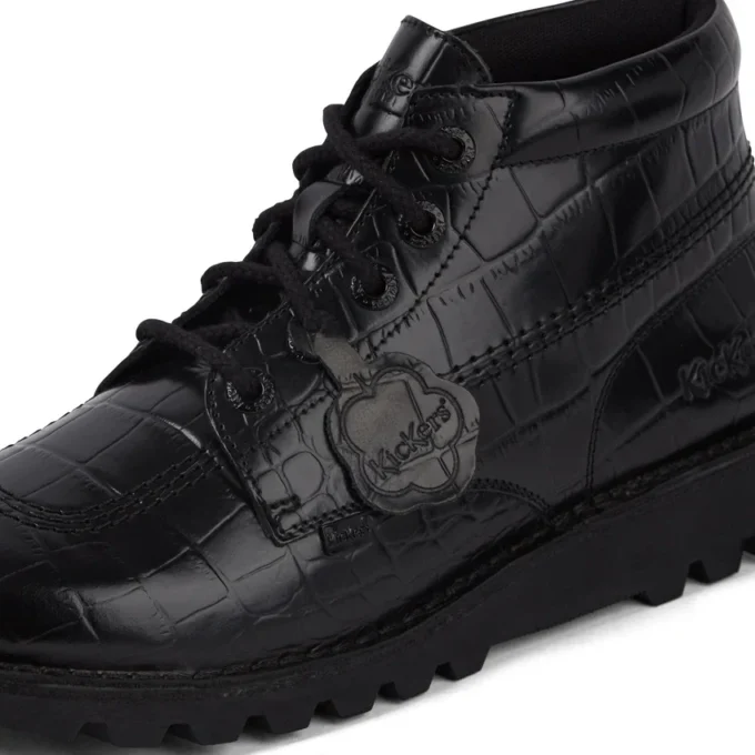 Μπότες Kick Hi Croc από δέρμα για ενήλικες, Unisex, Μαύρο Μπότες Kick Hi Croc από δέρμα για ενήλικες, Unisex, Μαύρο