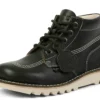 Μπότες Kick Hi για ενήλικες Unisex από δέρμα με υφή Mains Σκούρο Πράσινο Μπότες Kick Hi για ενήλικες Unisex από δέρμα με υφή Mains Σκούρο Πράσινο