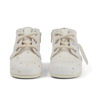 Μπότες Kick Hi Glitter για μωρά, λευκές