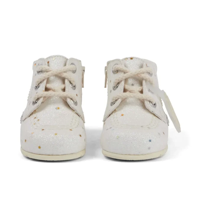 Μπότες Kick Hi Glitter για μωρά, λευκές