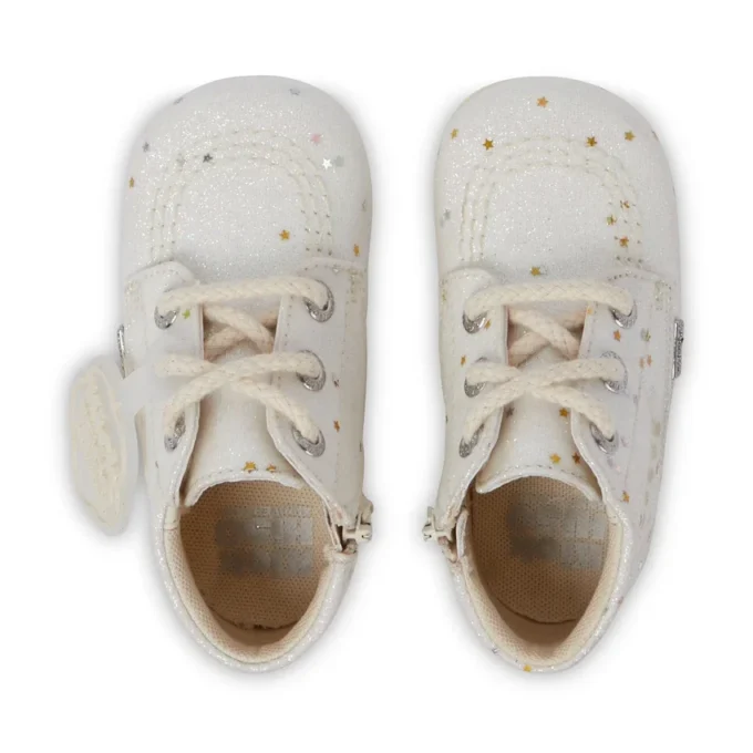 Μπότες Kick Hi Glitter για μωρά, λευκές