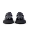 Νεανικά γυναικεία δερμάτινα loafers Kenzi Μαύρα