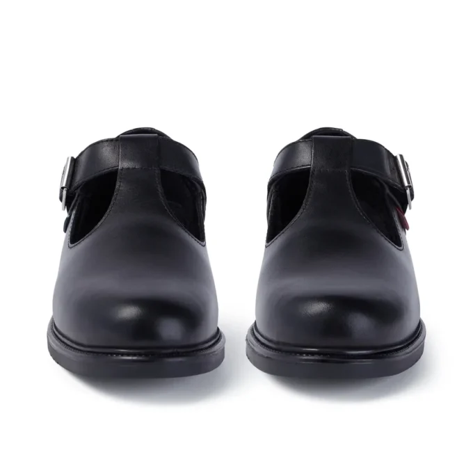 Νεανικά γυναικεία δερμάτινα παπούτσια Lach T-Bar Μαύρα