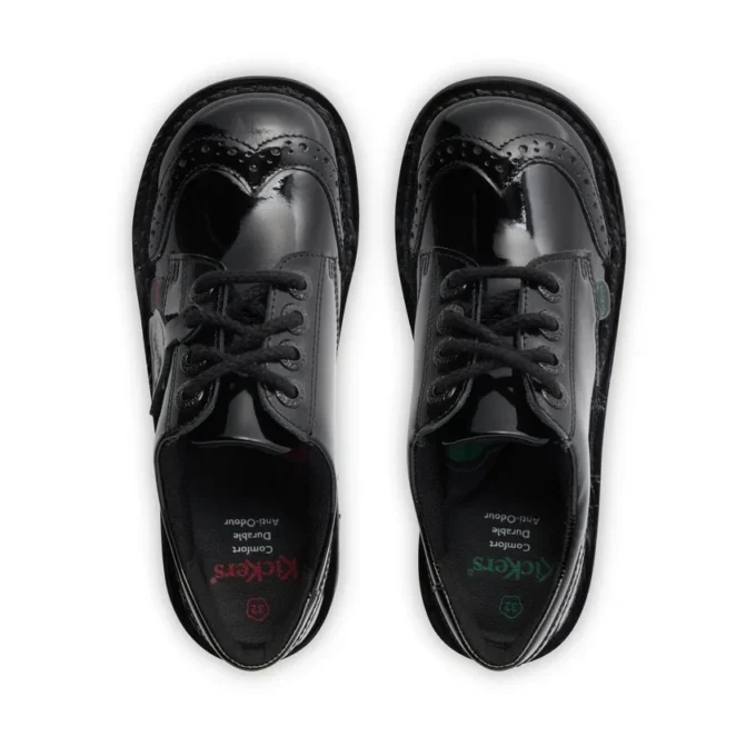 Νεανικά γυναικεία Kick Lo Brogue από λουστρίνι Μαύρα