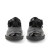 Νεανικά γυναικεία παπούτσια Lachly Brogue T Bar από λουστρίνι, μαύρα