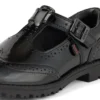 Νεανικά γυναικεία παπούτσια Lachly Brogue T Bar από λουστρίνι, μαύρα