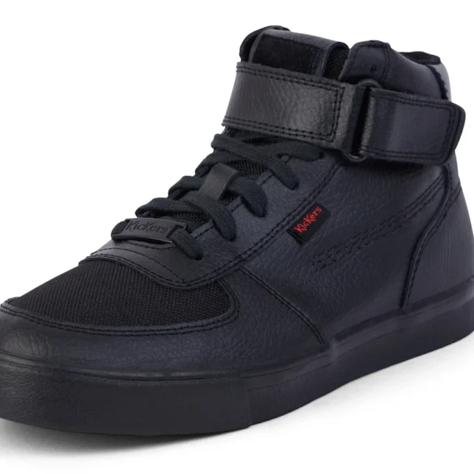 Νεανικά Unisex Tovni Hi Mix Mesh Leather Μαύρα