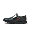 Νεανικό γυναικείο Kick T-Bar Vel Leather Black