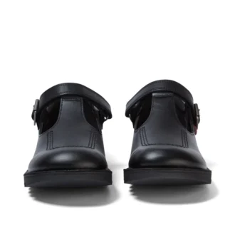 Νεανικό γυναικείο Kick T-Bar Vel Leather Black