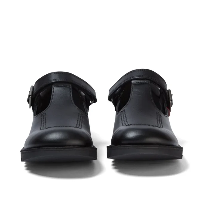 Νεανικό γυναικείο Kick T-Bar Vel Leather Black
