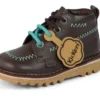 Παιδικά αγόρια Kick Hi ZigZag Boots Δέρμα Καφέ