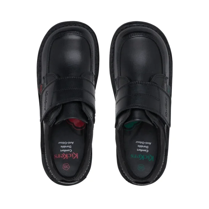 Παιδικά αγόρια Kick Lo Scuff Leather Μαύρο