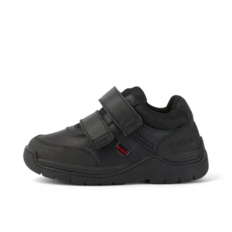 Παιδικά αγόρια Stomper Mid δερμάτινα μαύρα